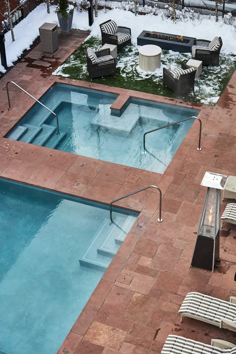 Hotel Jerome, Auberge Resorts Collection - Luxury ski hotel gallery image 13 showing alpine architecture, interior design, or mountain views