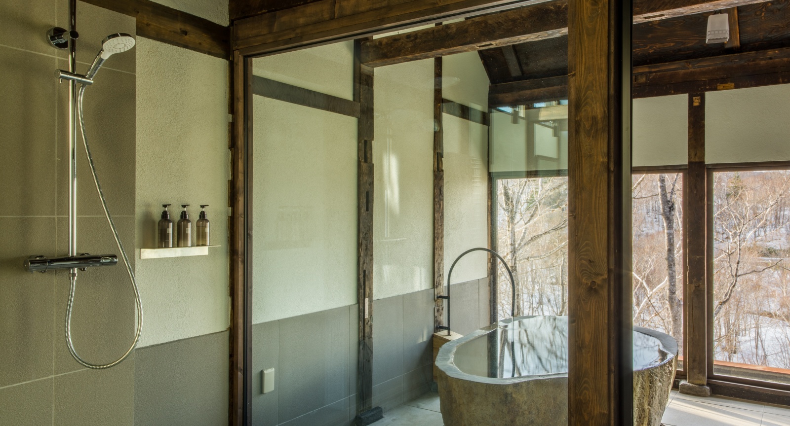 Shiguchi - Luxury ski hotel gallery image 13 showing alpine architecture, interior design, or mountain views