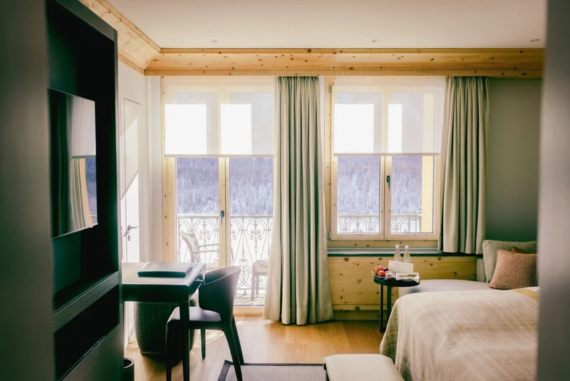 Kulm Hotel St. Moritz - Luxury ski hotel gallery image 2 showing alpine architecture, interior design, or mountain views
