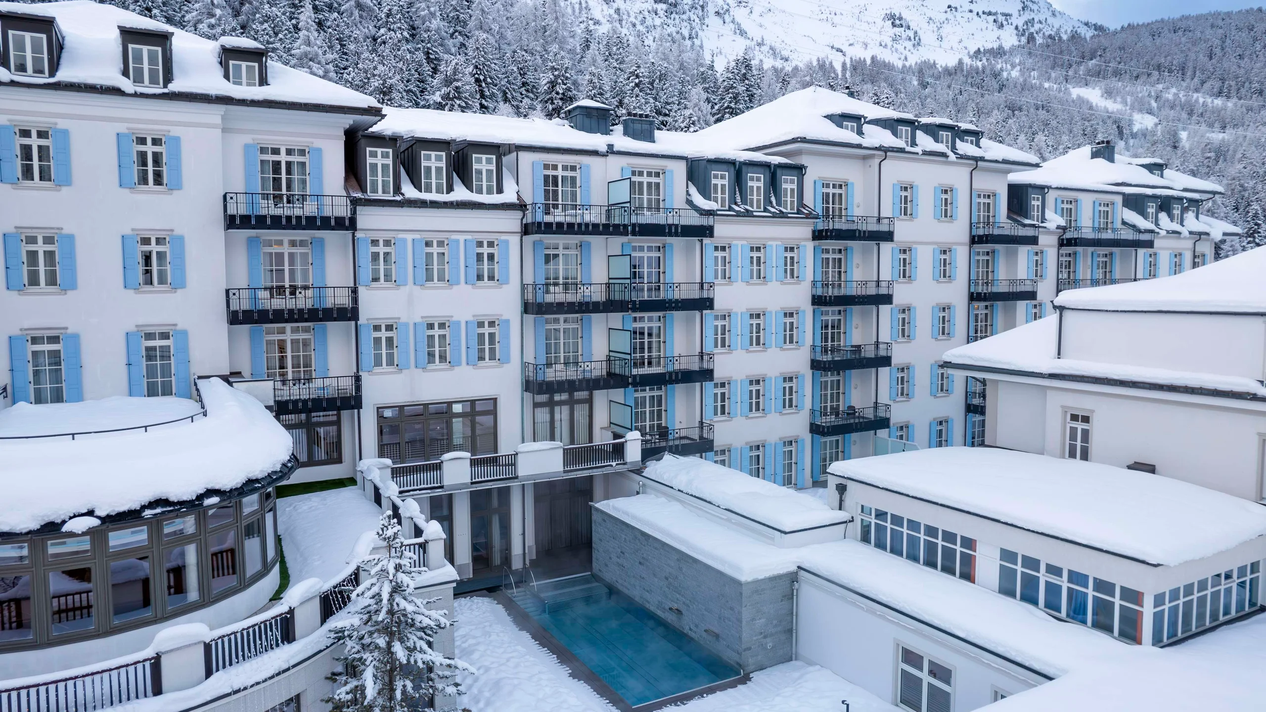 Kempinski Grand Hotel des Bains - Luxury ski hotel gallery image 14 showing alpine architecture, interior design, or mountain views