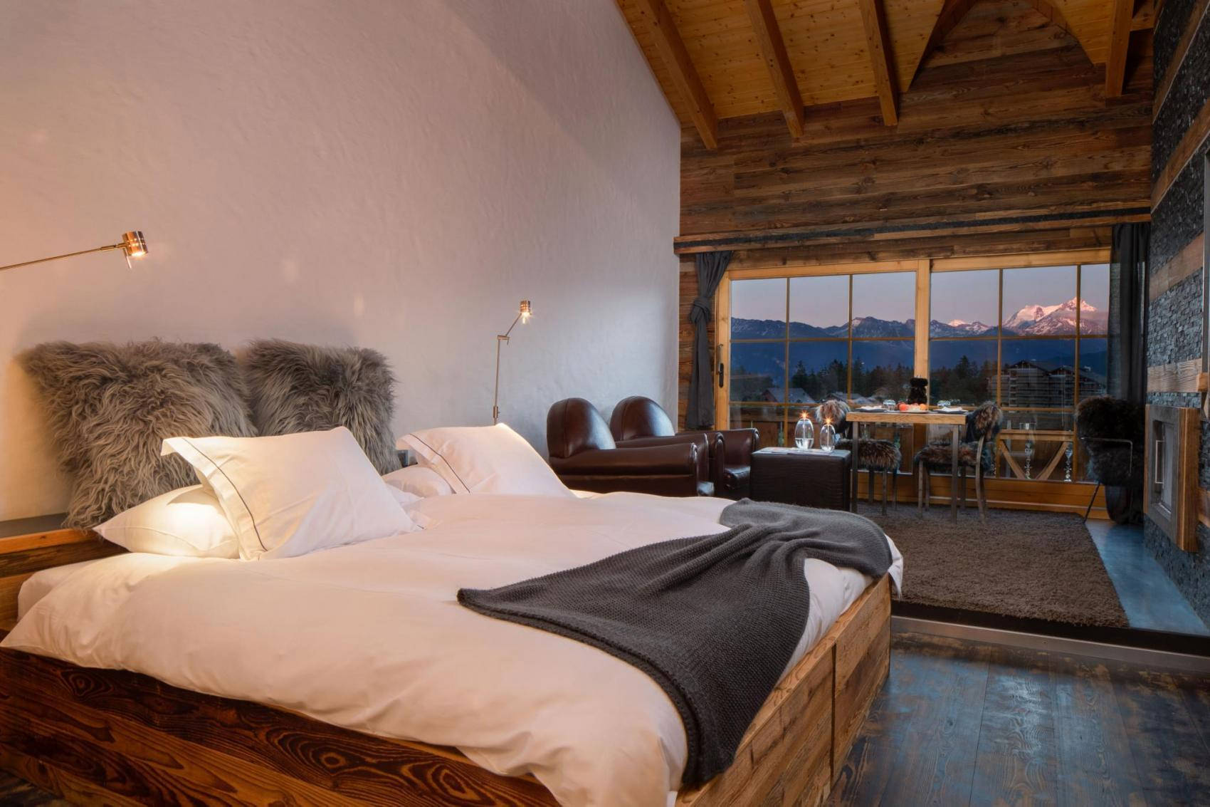 Hostellerie du Pas de l’Ours - Luxury ski hotel gallery image 9 showing alpine architecture, interior design, or mountain views