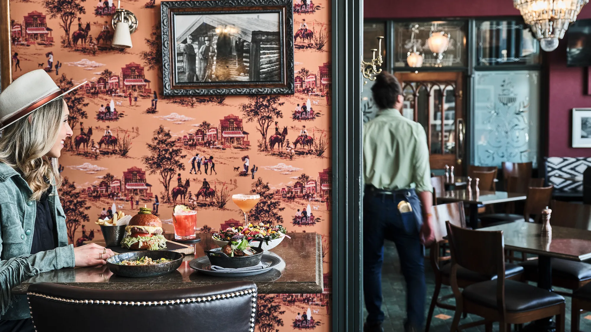 Hotel Jerome, Auberge Resorts Collection - Luxury ski hotel gallery image 7 showing alpine architecture, interior design, or mountain views