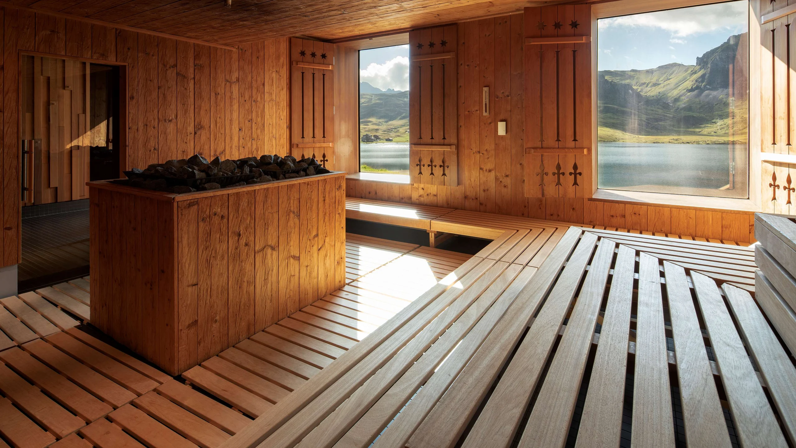 Frutt Mountain Resort - Luxury ski hotel gallery image 14 showing alpine architecture, interior design, or mountain views