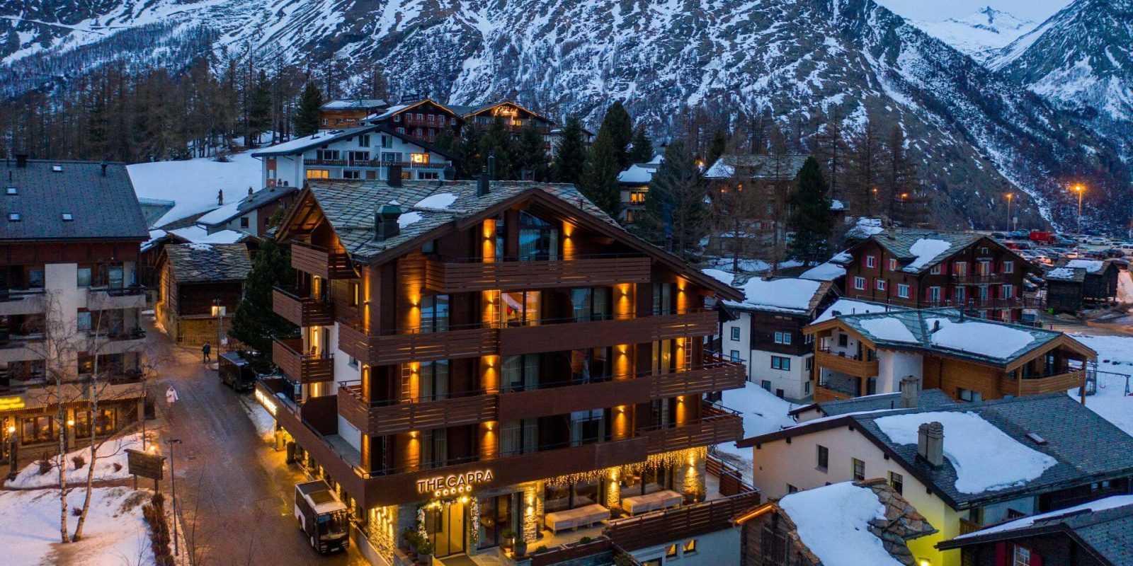 The Capra Hotel - Luxury ski hotel gallery image 2 showing alpine architecture, interior design, or mountain views