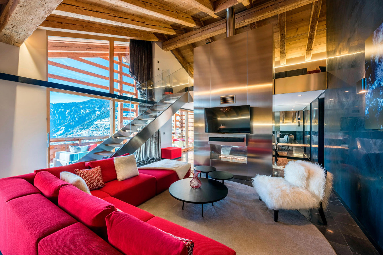 W Verbier - Luxury ski hotel gallery image 17 showing alpine architecture, interior design, or mountain views