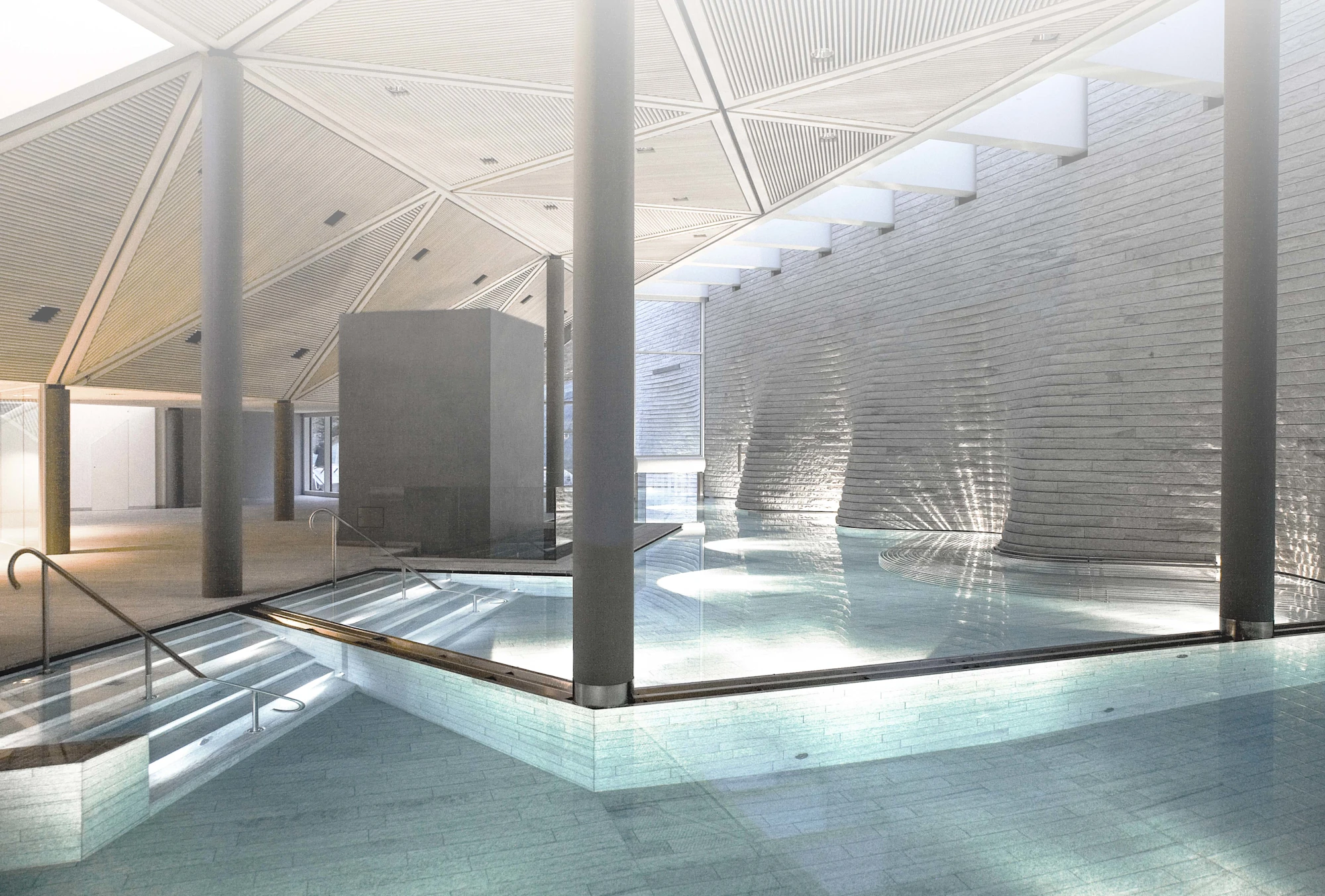 Tschuggen Grand Hotel - Luxury ski hotel gallery image 19 showing alpine architecture, interior design, or mountain views