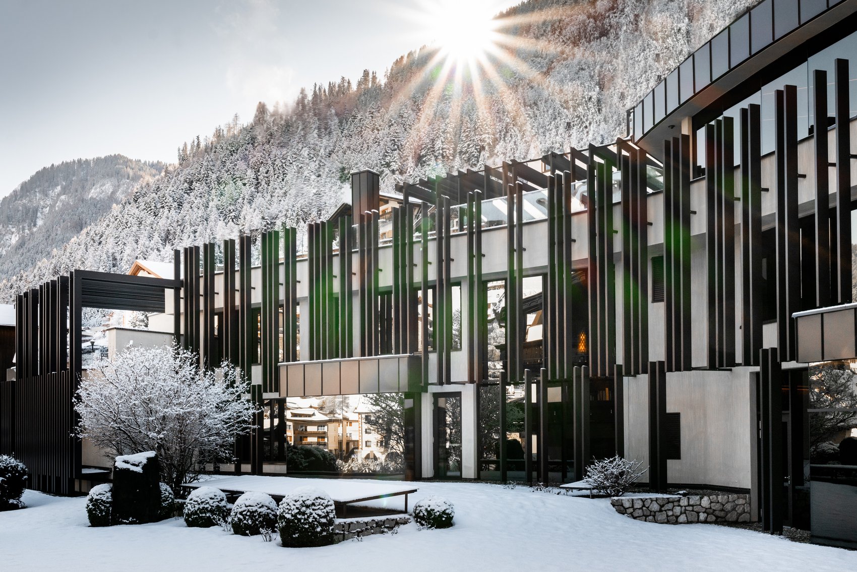 Gardena Grödnerhof Hotel & Spa - Luxury ski hotel gallery image 20 showing alpine architecture, interior design, or mountain views