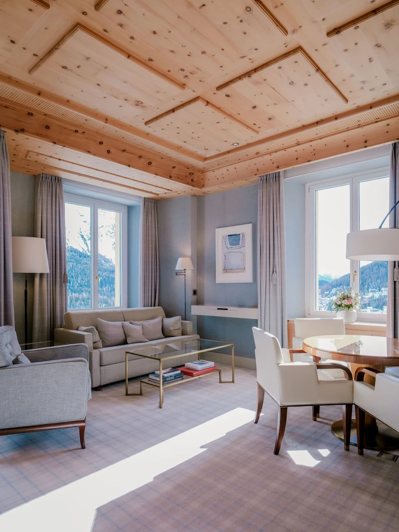 Kulm Hotel St. Moritz - Luxury ski hotel gallery image 10 showing alpine architecture, interior design, or mountain views