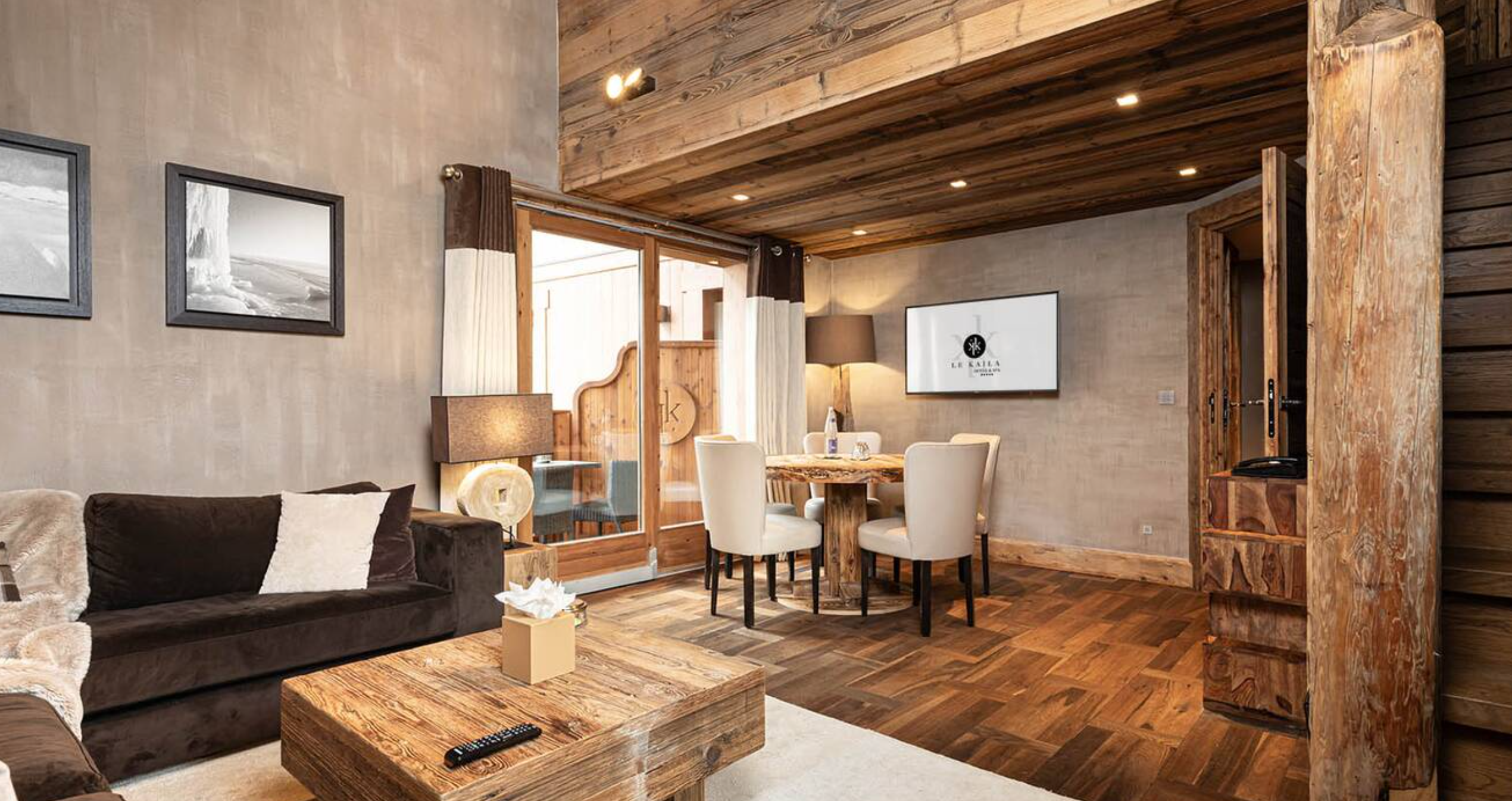 Le Kaïla - Luxury ski hotel gallery image 17 showing alpine architecture, interior design, or mountain views