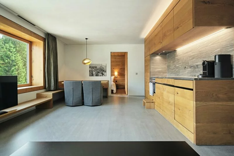 Rocksresort - Luxury ski hotel gallery image 11 showing alpine architecture, interior design, or mountain views