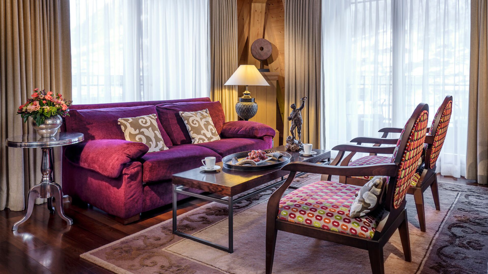 Monte Rosa Boutique Hotel - Luxury ski hotel gallery image 14 showing alpine architecture, interior design, or mountain views