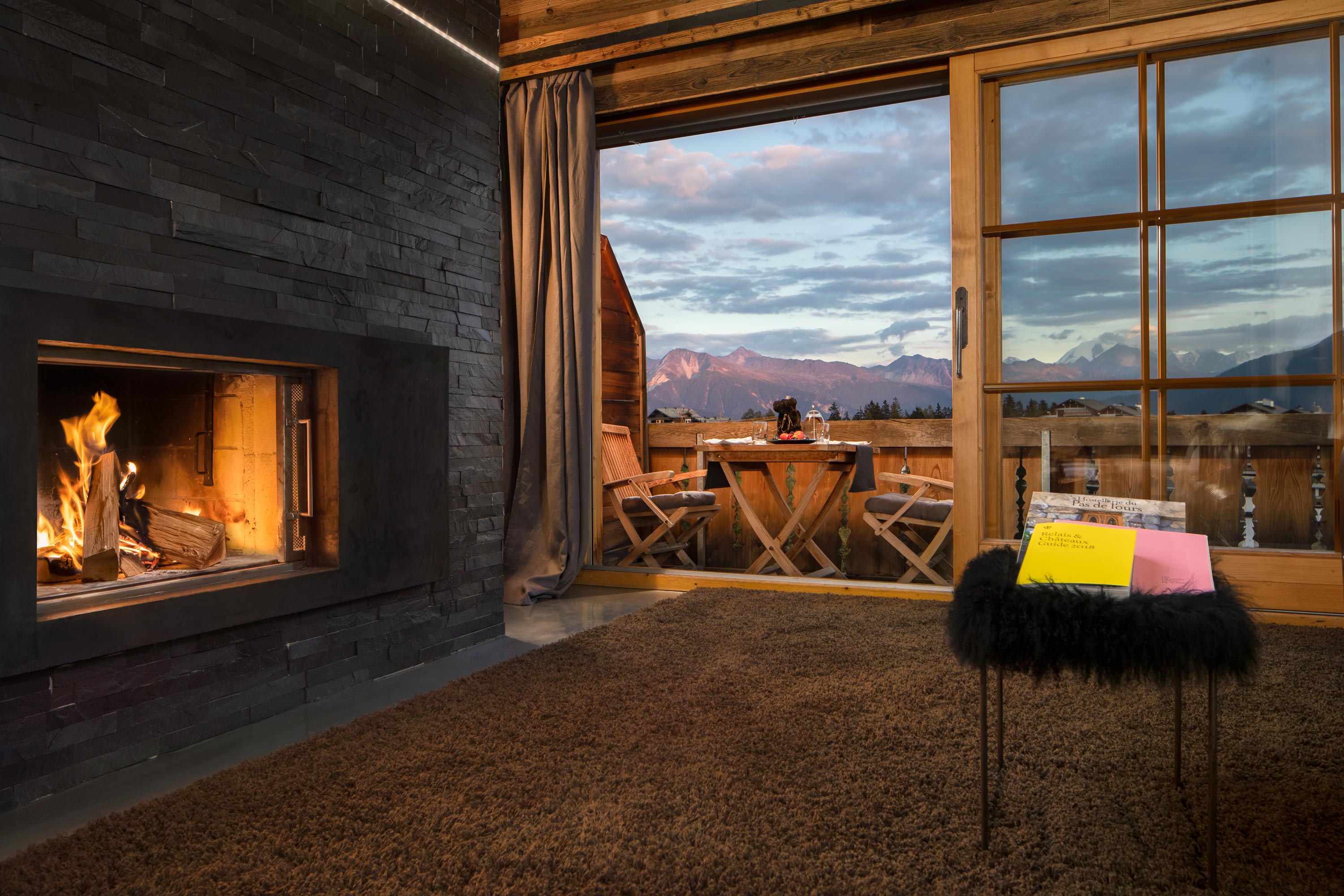 Hostellerie du Pas de l’Ours - Luxury ski hotel gallery image 11 showing alpine architecture, interior design, or mountain views