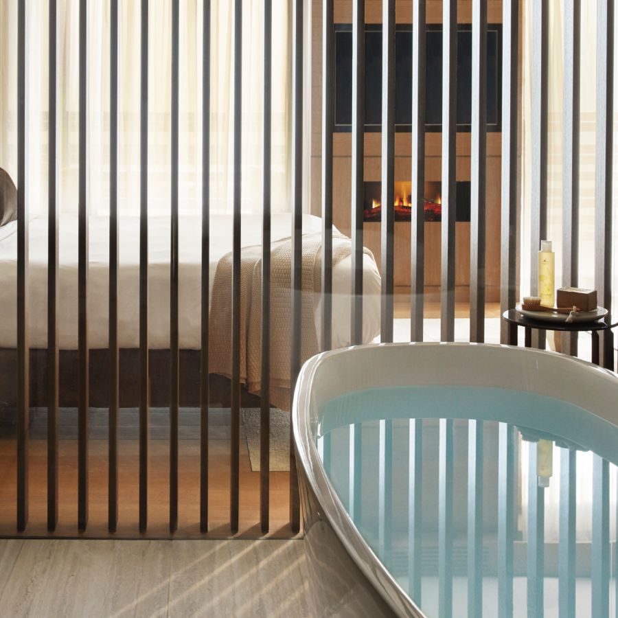 Lefay Resort & Spa Dolomiti - Luxury ski hotel gallery image 8 showing alpine architecture, interior design, or mountain views