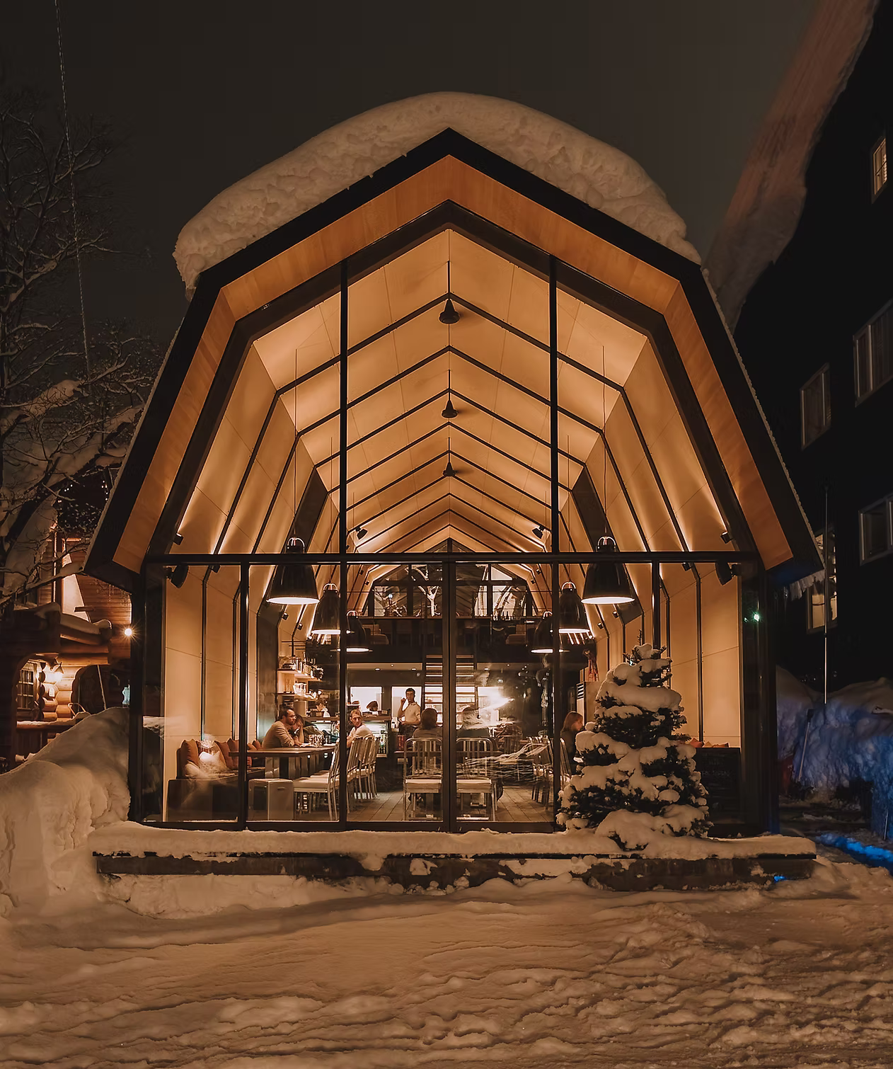 Kimamaya by Odin - Luxury ski hotel gallery image 3 showing alpine architecture, interior design, or mountain views