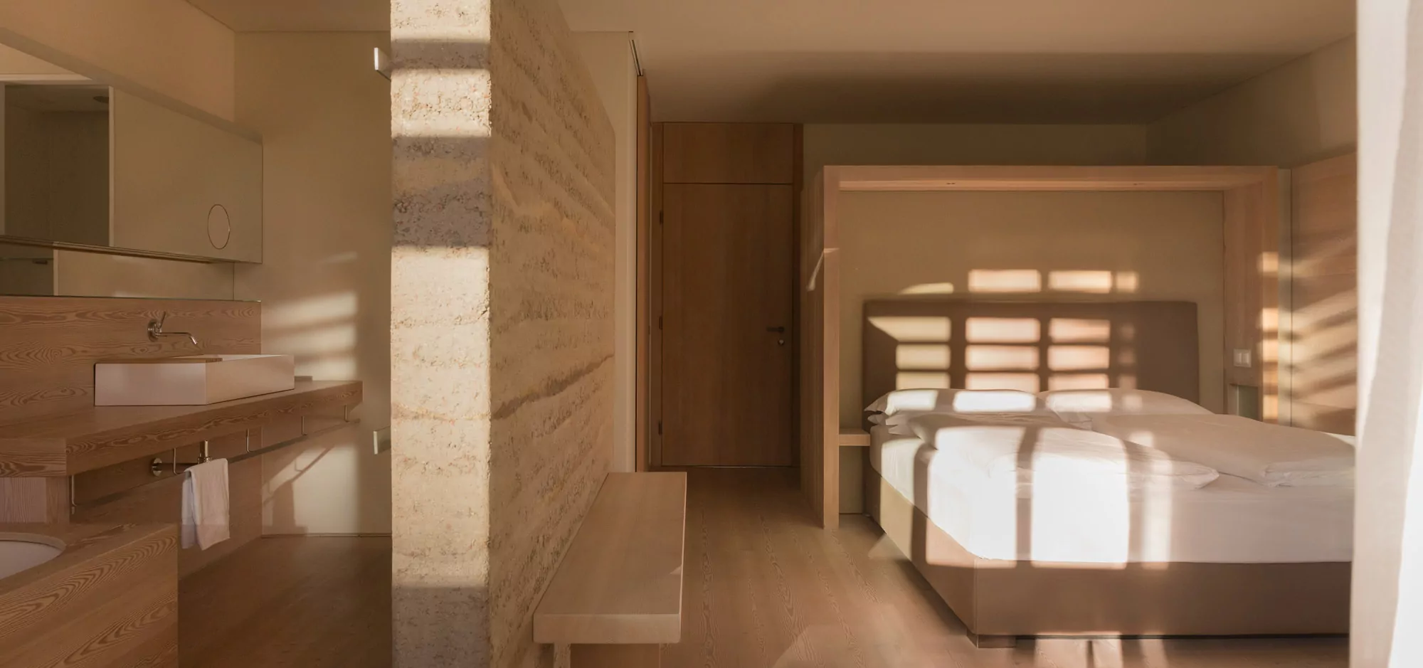 Vigilius Mountain Resort - Luxury ski hotel gallery image 7 showing alpine architecture, interior design, or mountain views