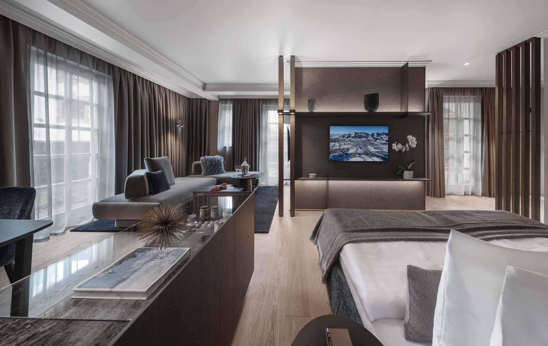 Hotel Weisses Roessl - Luxury ski hotel gallery image 3 showing alpine architecture, interior design, or mountain views