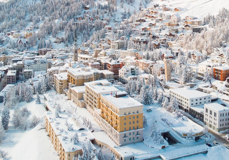 Kulm Hotel St. Moritz - Luxury ski hotel gallery image 19 showing alpine architecture, interior design, or mountain views