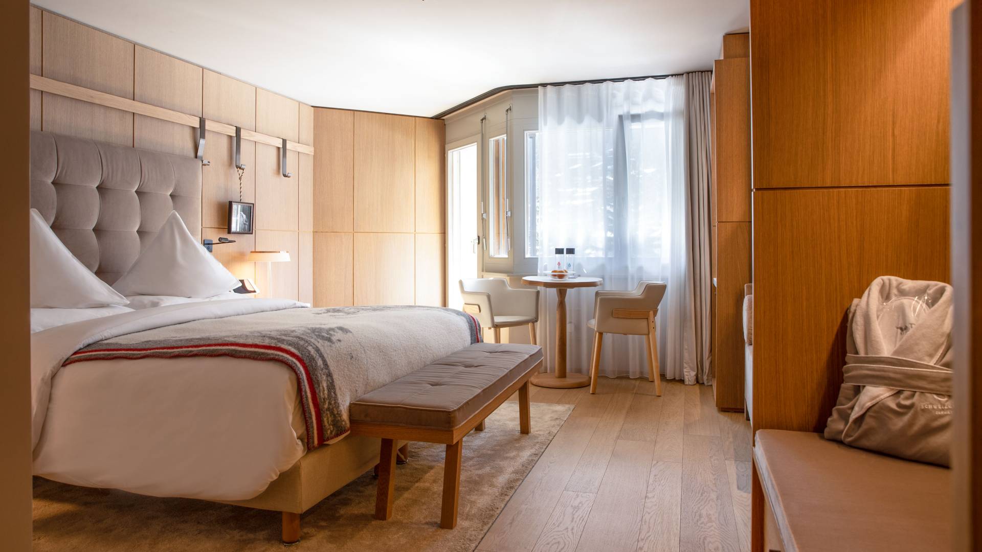 Schweizerhof Zermatt - Luxury ski hotel gallery image 14 showing alpine architecture, interior design, or mountain views