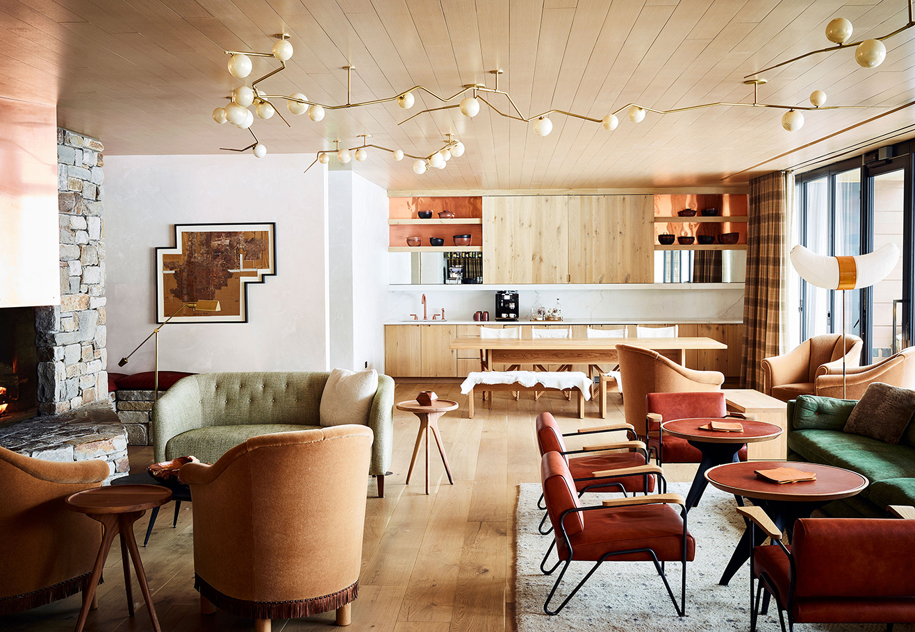 Caldera House - Luxury ski hotel gallery image 15 showing alpine architecture, interior design, or mountain views