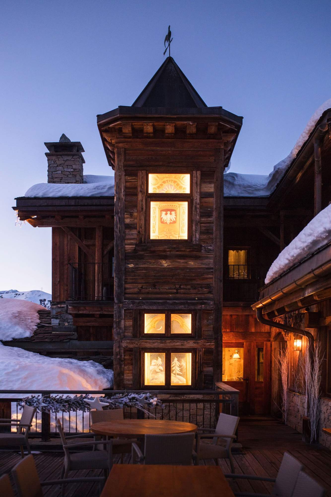 La Bouitte - Luxury ski hotel gallery image 2 showing alpine architecture, interior design, or mountain views