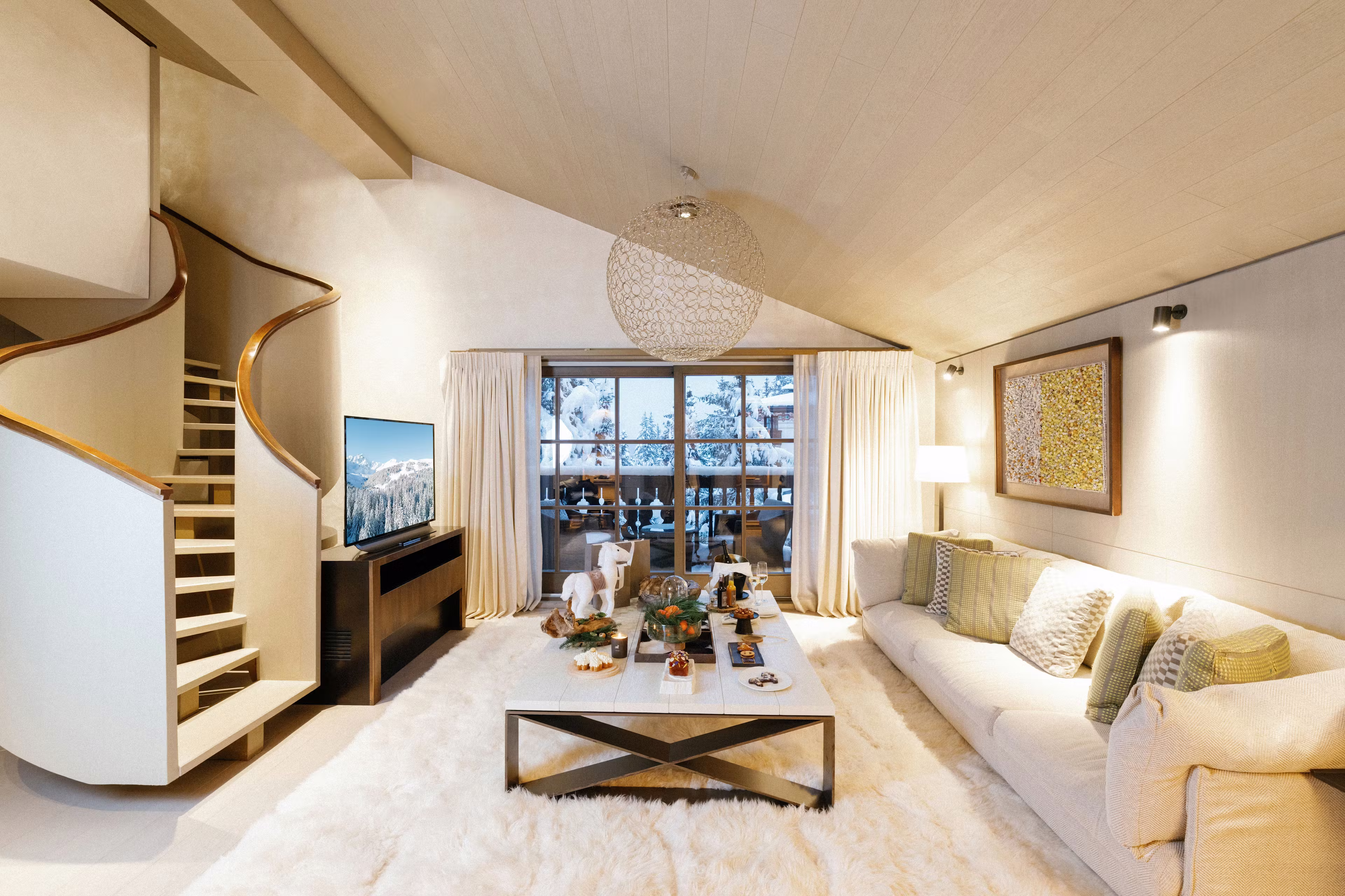 Cheval Blanc Courchevel - Luxury ski hotel gallery image 3 showing alpine architecture, interior design, or mountain views