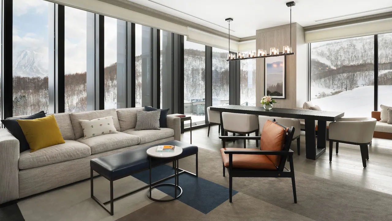 Park Hyatt Niseko Hanazono - Luxury ski hotel gallery image 20 showing alpine architecture, interior design, or mountain views