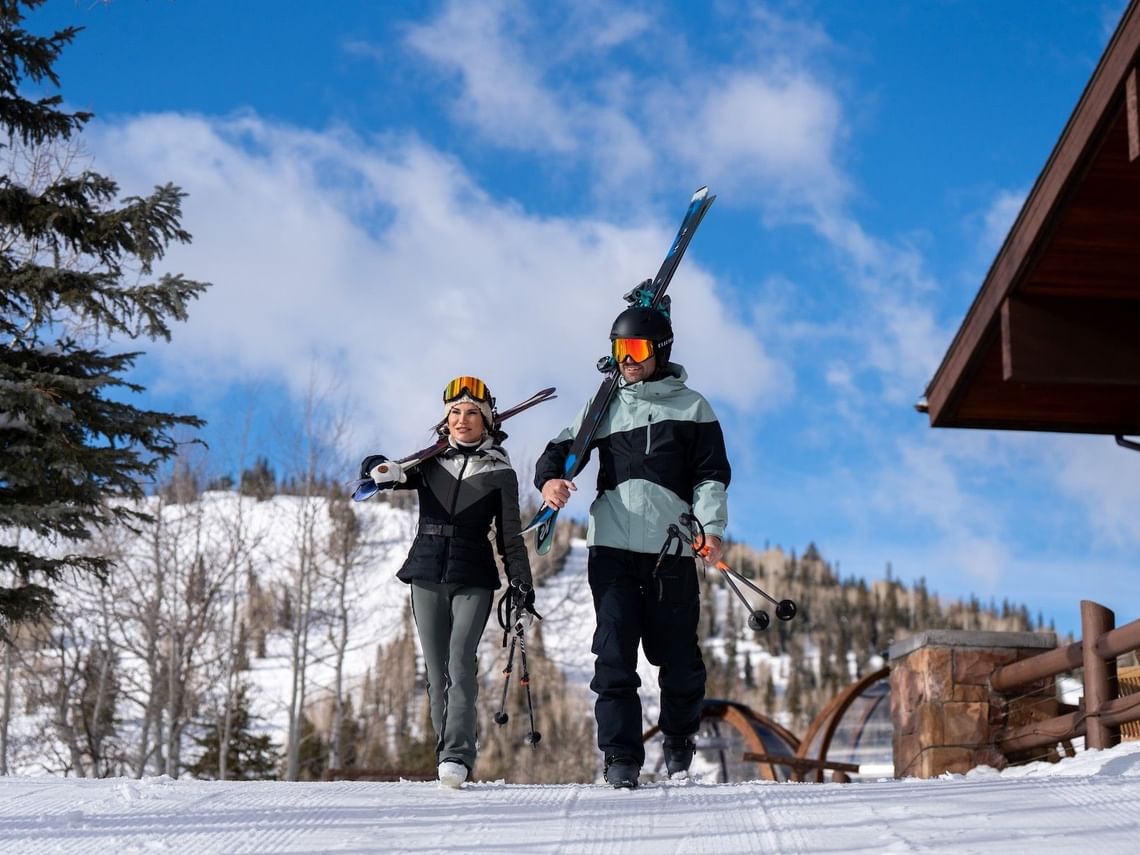 Stein Eriksen Lodge - Luxury ski hotel gallery image 7 showing alpine architecture, interior design, or mountain views