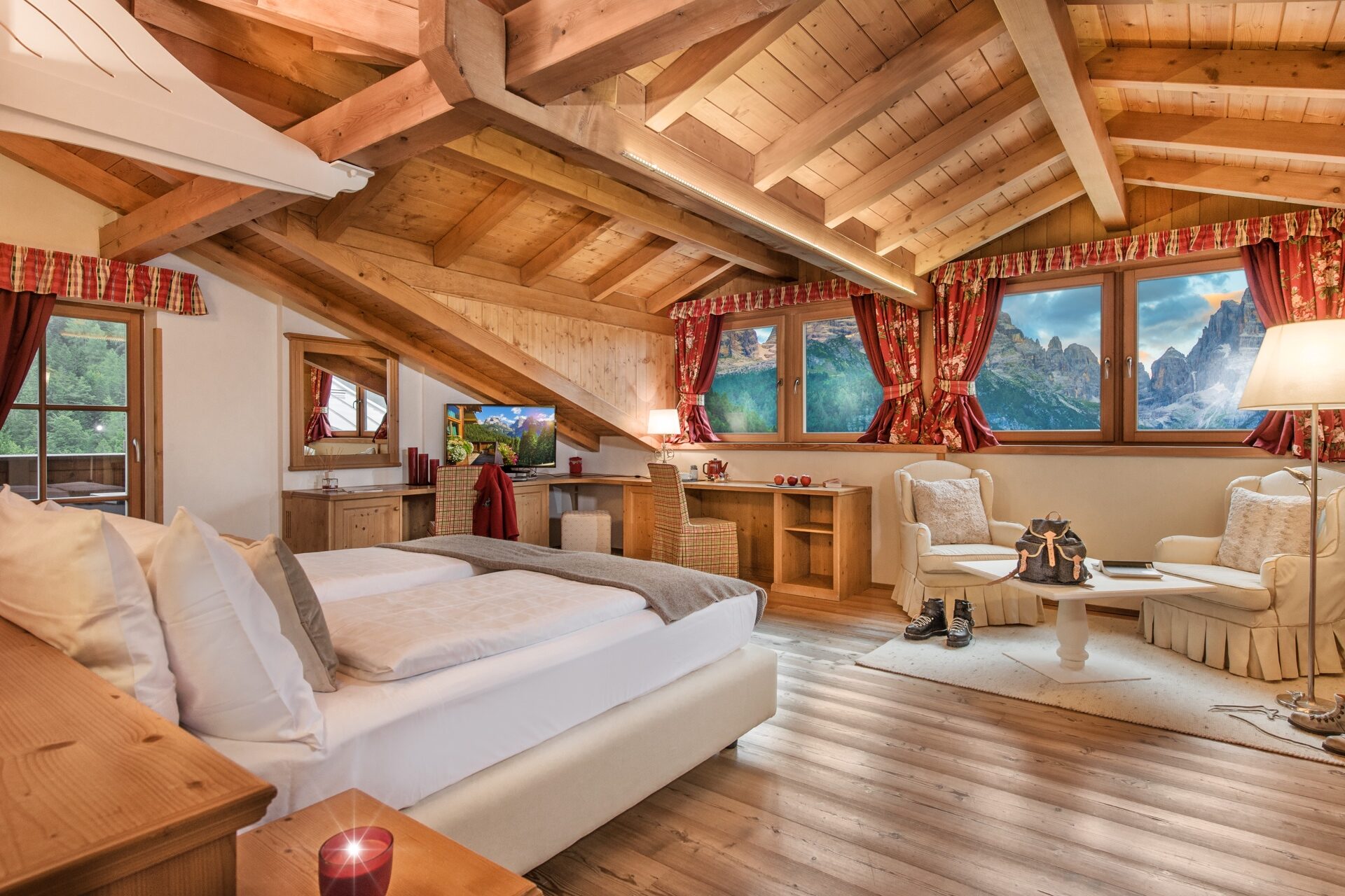 Biohotel Hermitage - Luxury ski hotel gallery image 12 showing alpine architecture, interior design, or mountain views