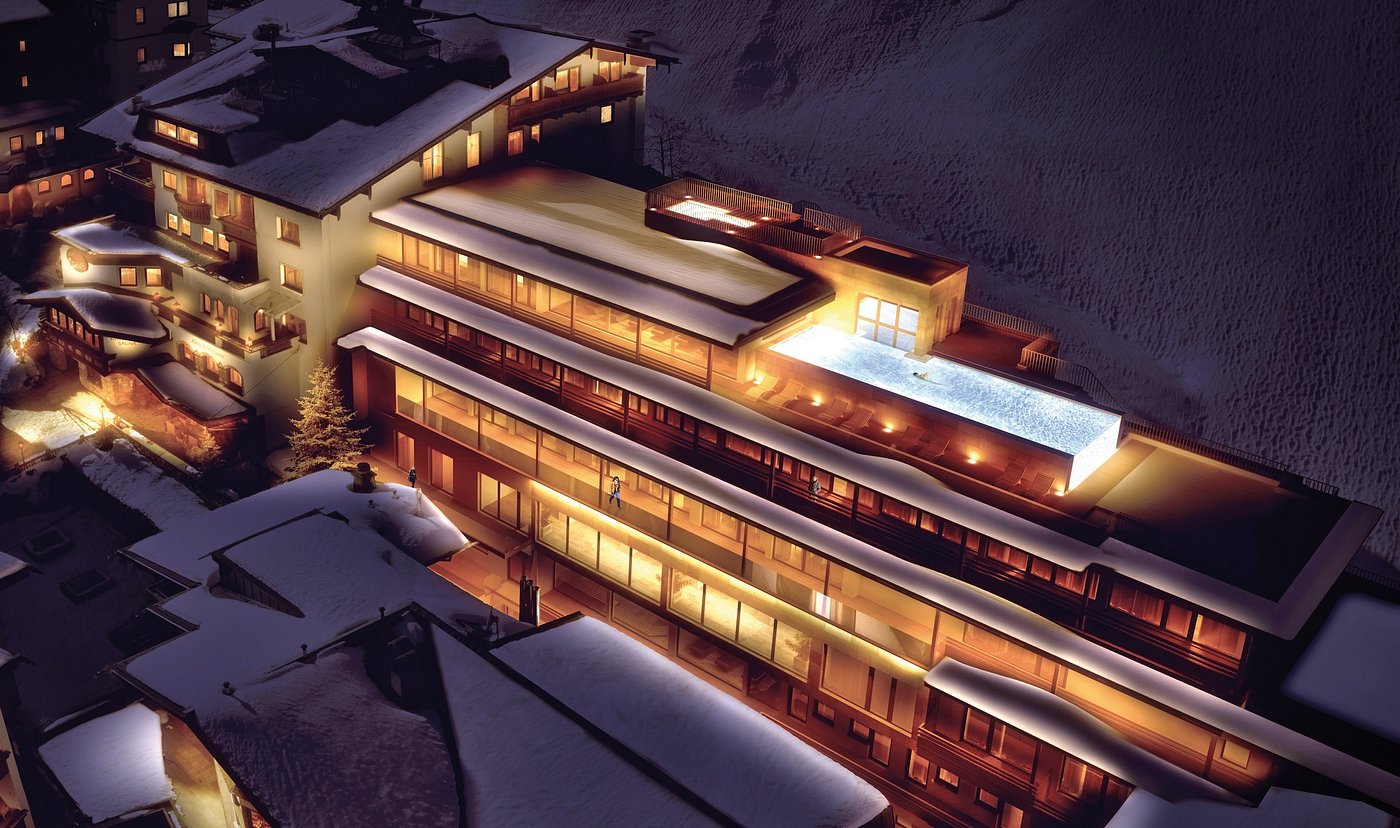 Aktiv & Wellnesshotel Bergfried - Luxury ski hotel gallery image 2 showing alpine architecture, interior design, or mountain views