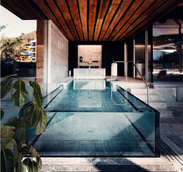 Au Club Alpin - Luxury ski hotel gallery image 2 showing alpine architecture, interior design, or mountain views