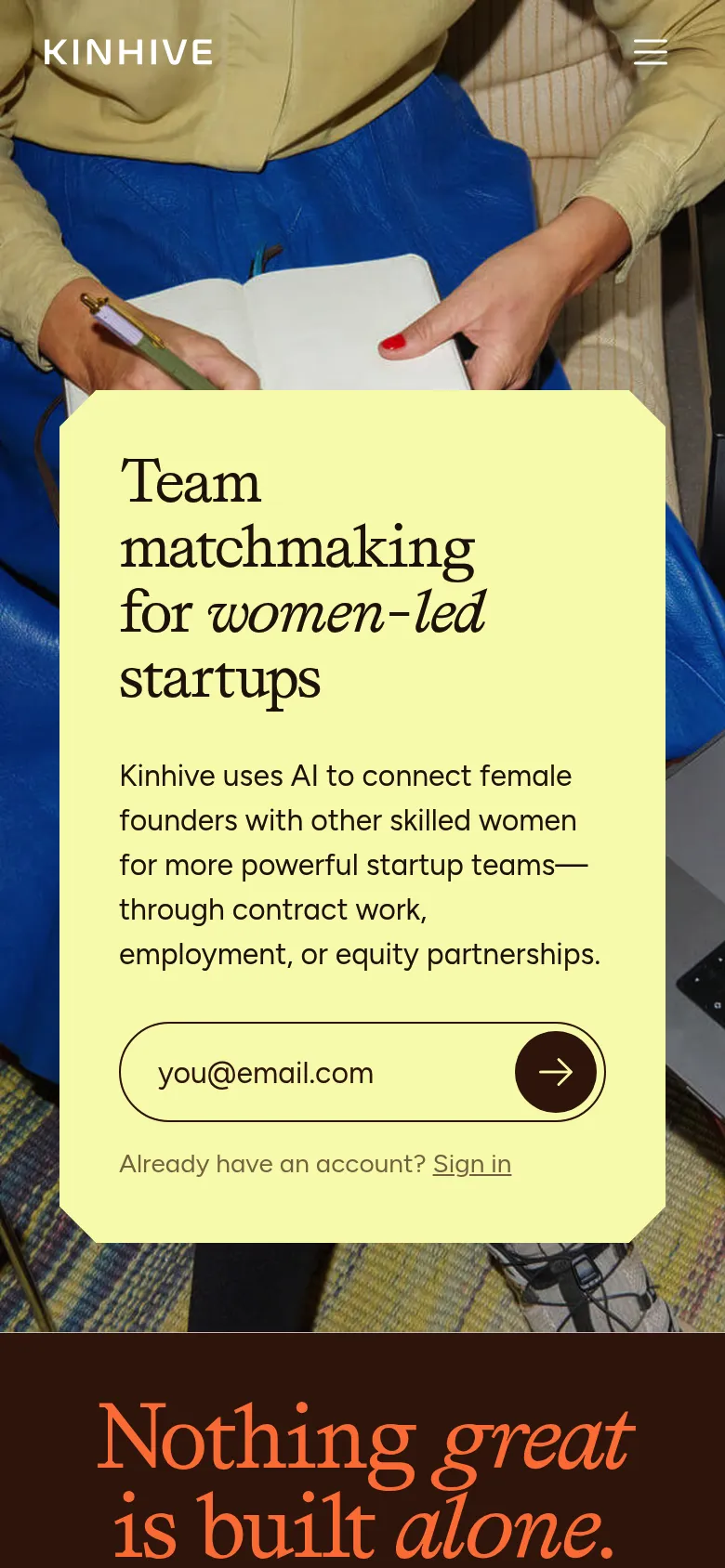 Kinhive mobile screenshot