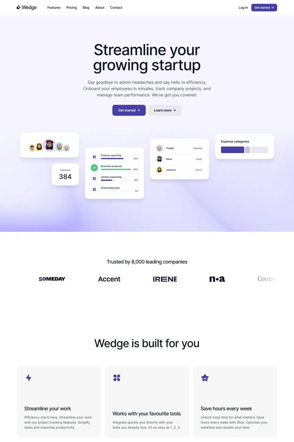 Wedge template screenshot