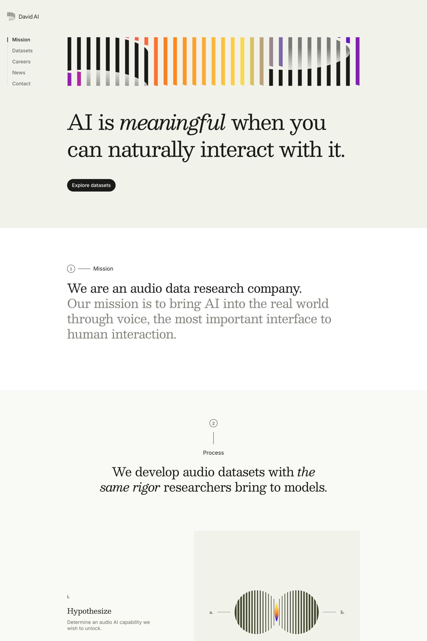 David AI website screenshot
