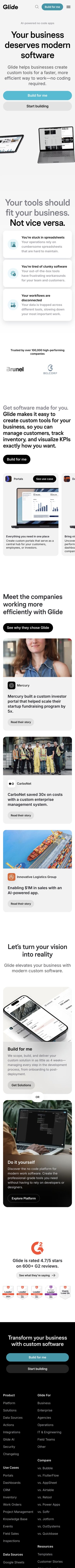Glide mobile screenshot