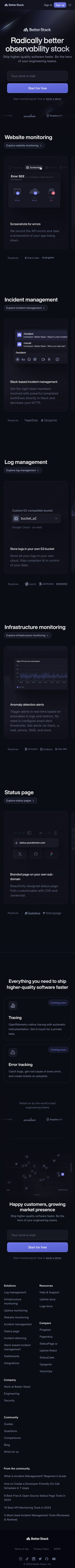 Better Stack mobile screenshot