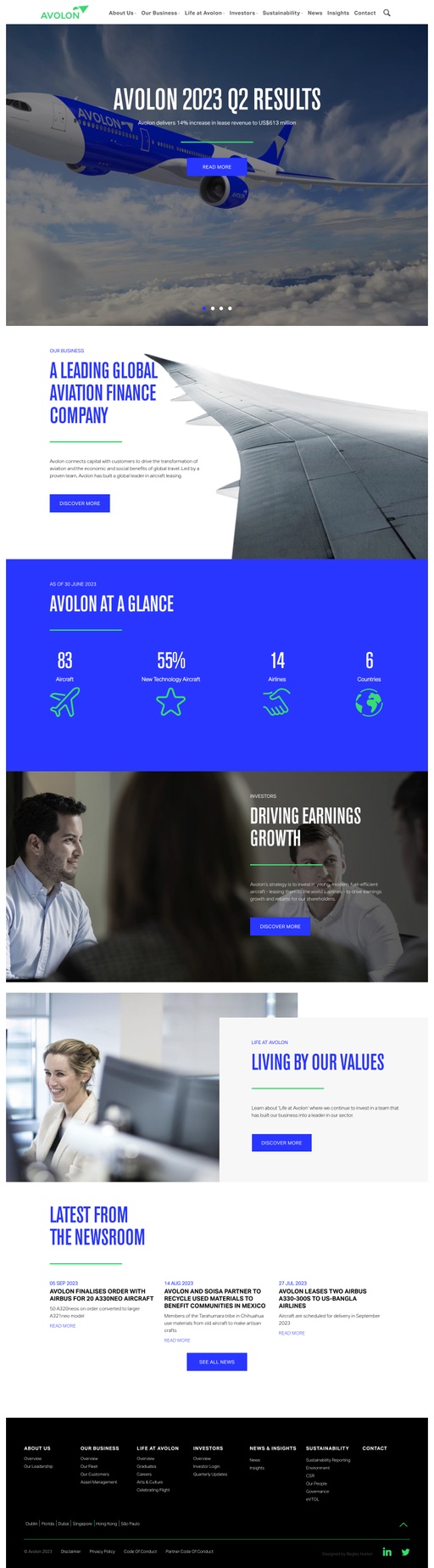 Screenshot from website top part