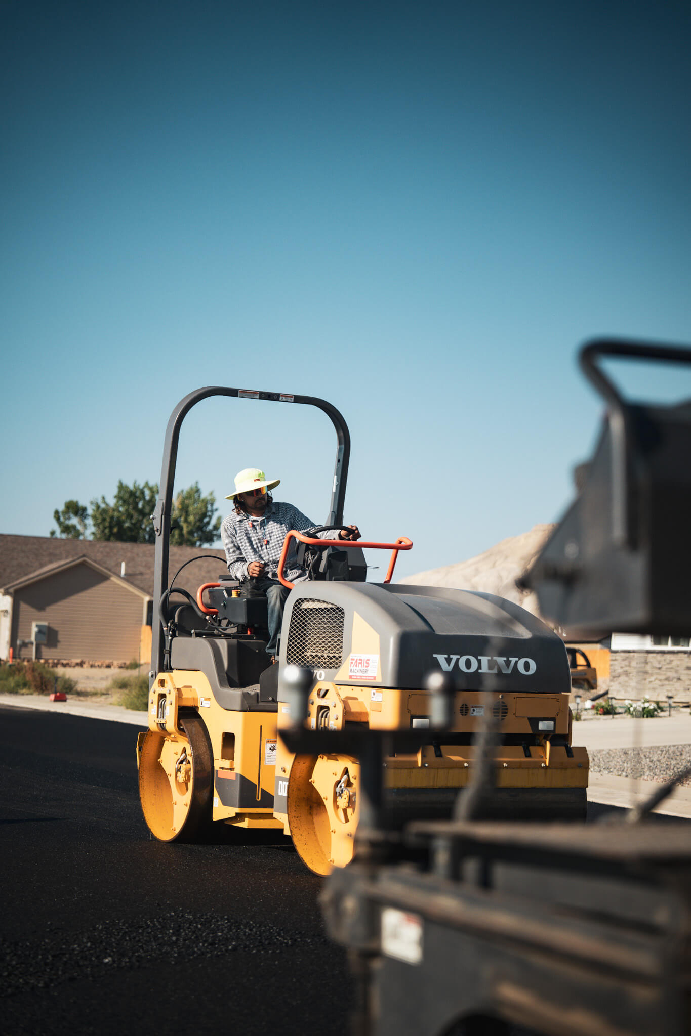 Rural community road repair in La Sal, UT, with Armor Proseal equipment and techniques addressing desert climate damage and improving local infrastructure.