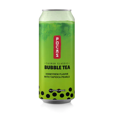 POCAS BUBBLE TEA HONEYDEW 24/16.5 oz