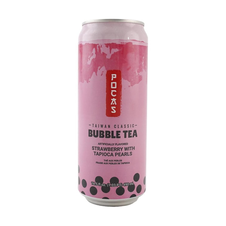 POCAS BUBBLE TEA STRAWBERRY 24/16.5 oz