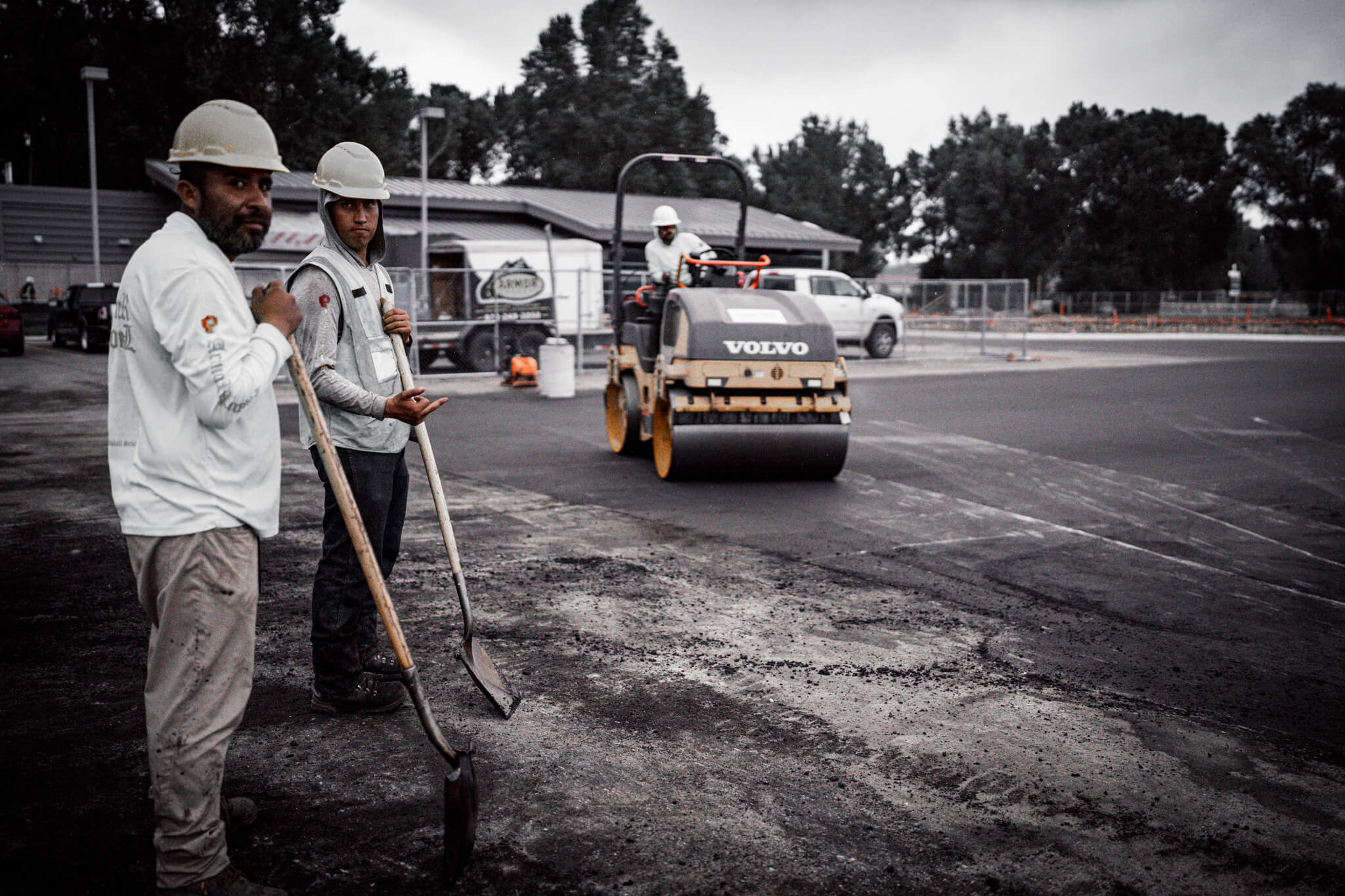 Armor Proseal technicians performing precision asphalt repairs in Steamboat Springs, CO, extending pavement life in challenging mountain resort conditions with specialized techniques.