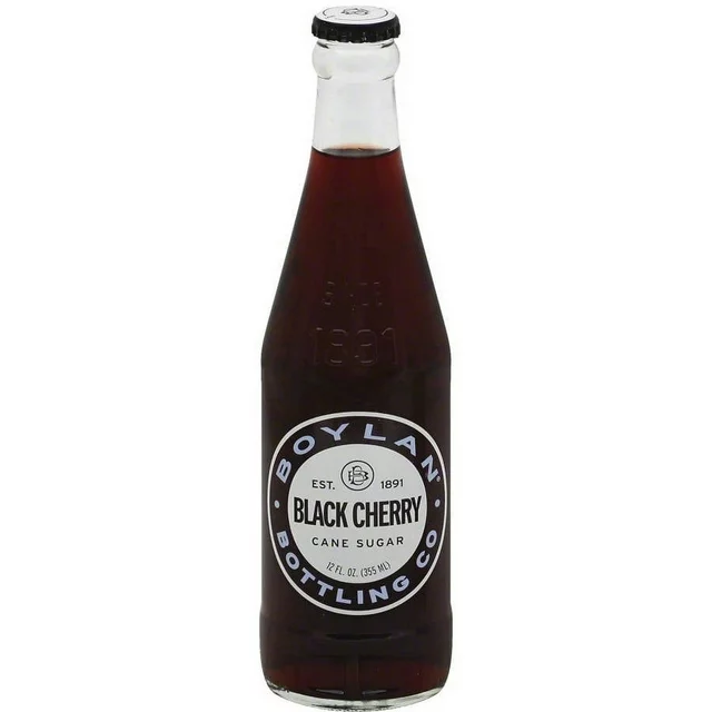 BOYLAN BLACK CHERRY SODA 24/12 oz