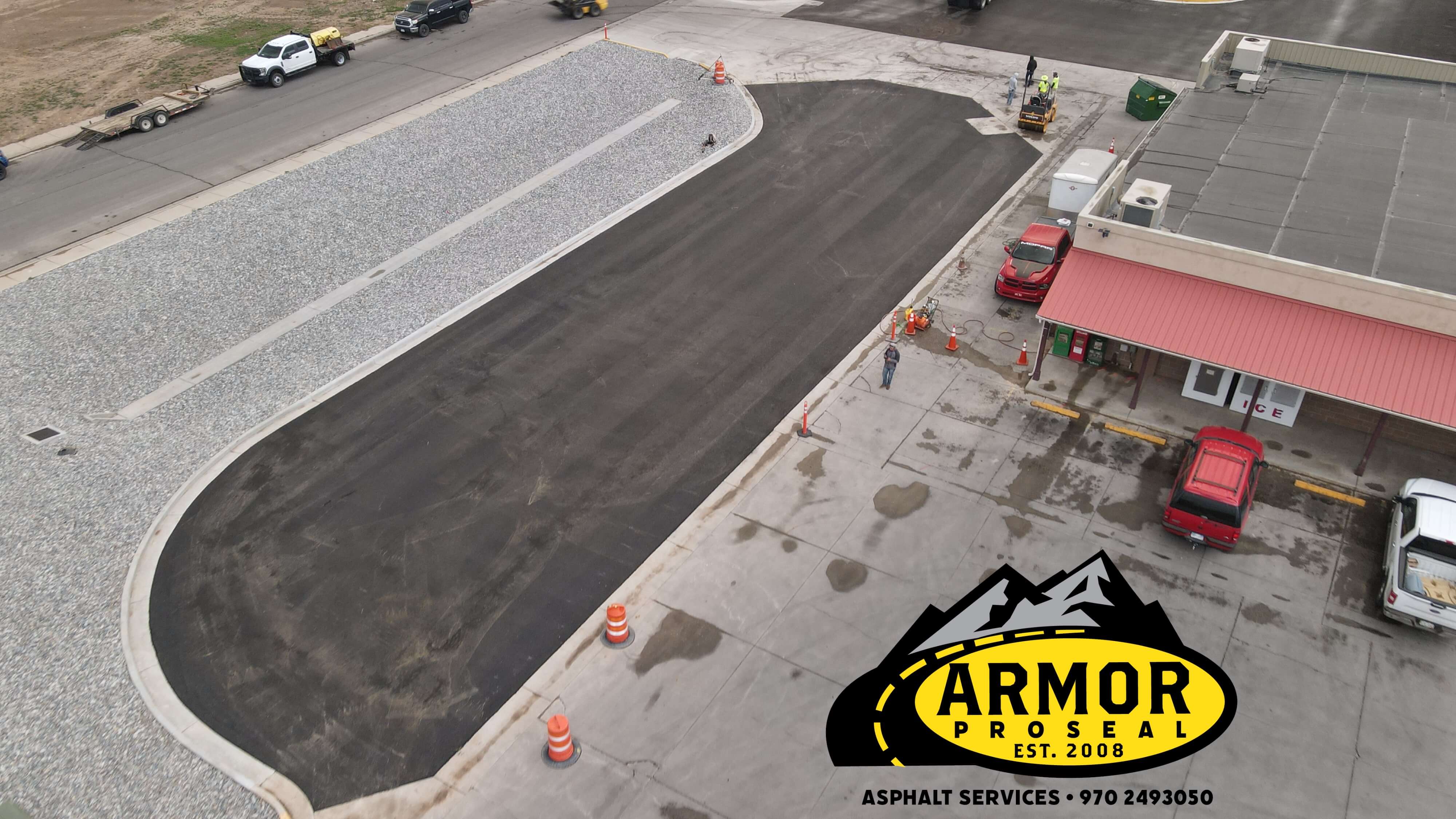 Precision crack sealing and preventative maintenance on a historic district street in Ouray, CO, showcasing Armor Proseal's preservation techniques for mountain town infrastructure.