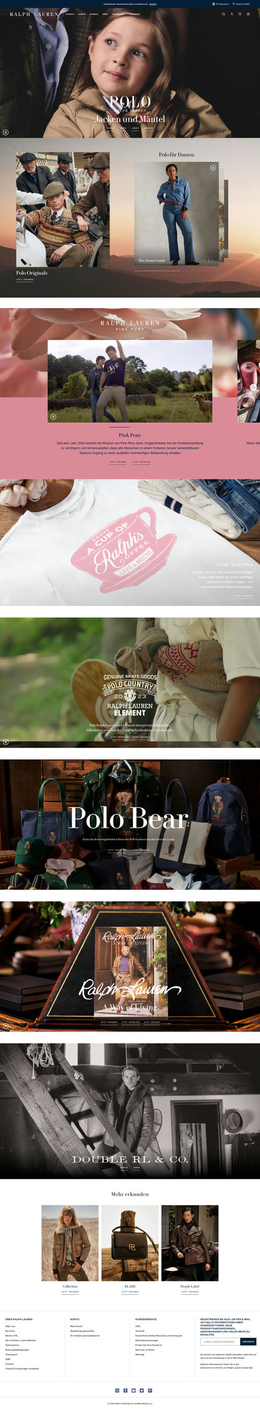 Screenshot from website top part