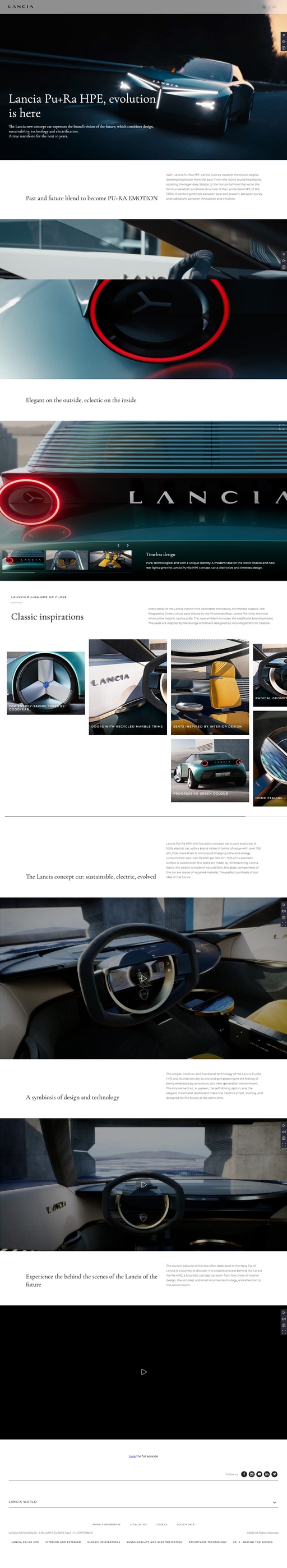 Screenshot from website top part