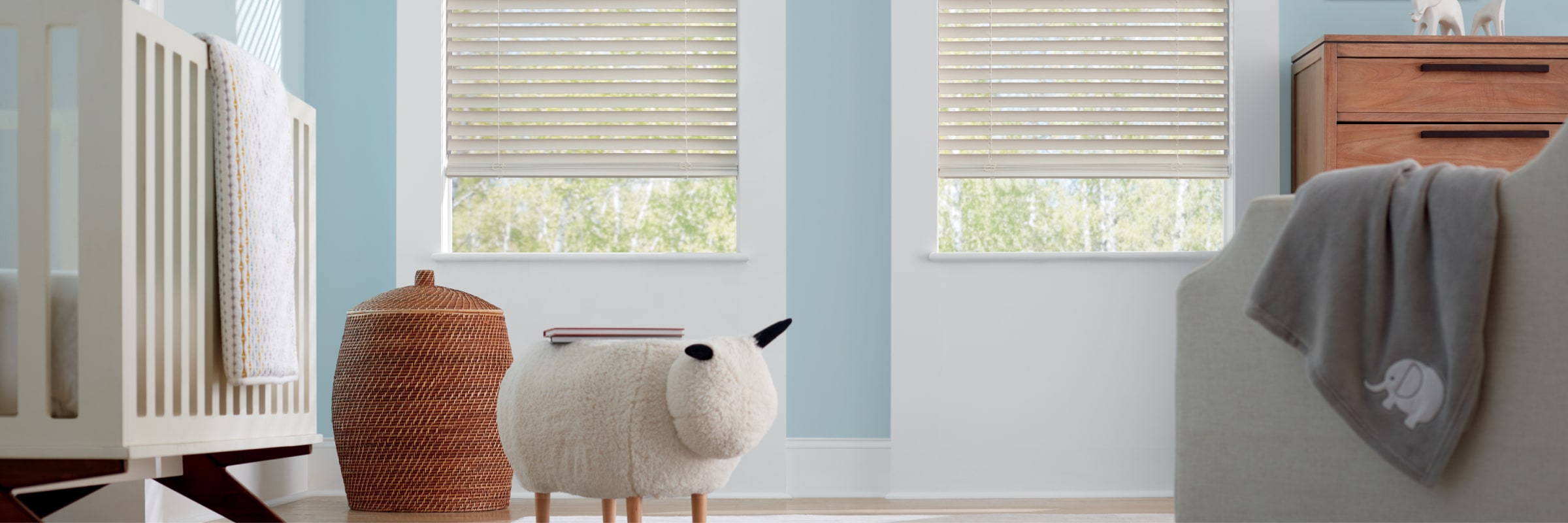 window blinds in a nursery All Window Decor (817) 448-3393