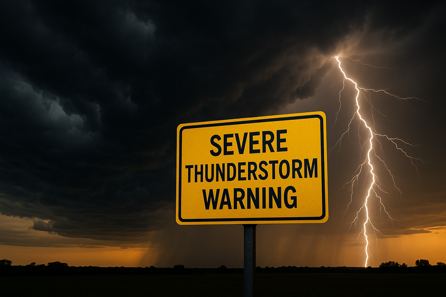 severe thunderstorm warning