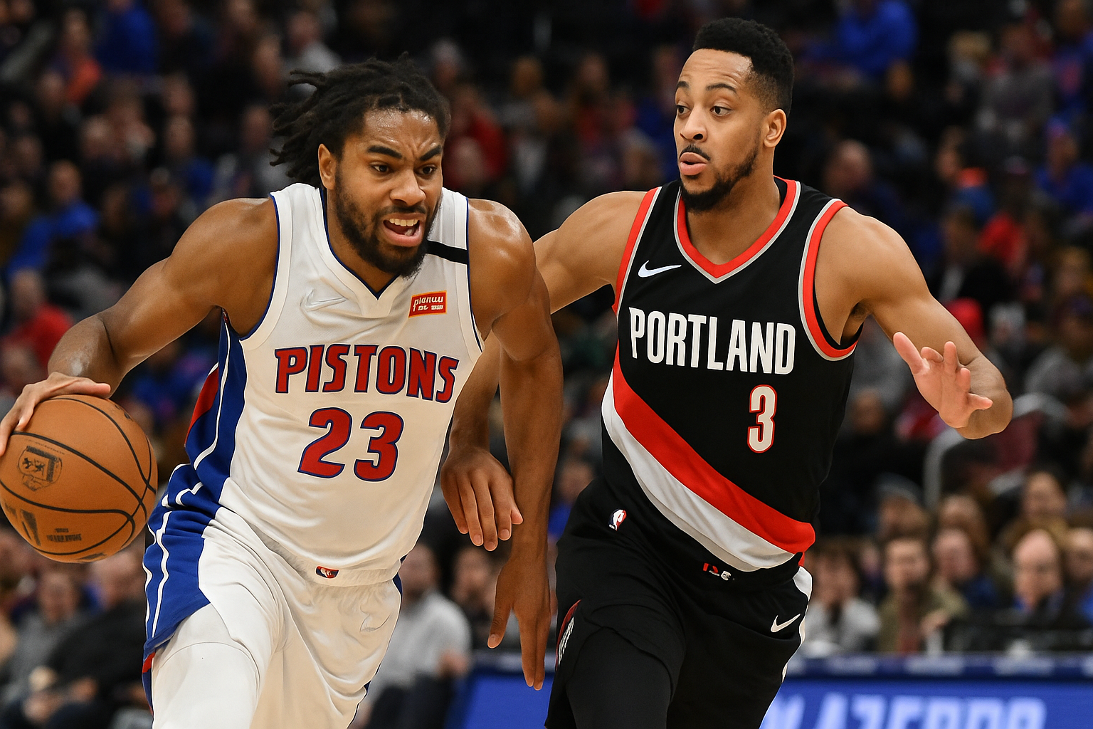 trail blazers vs pistons
