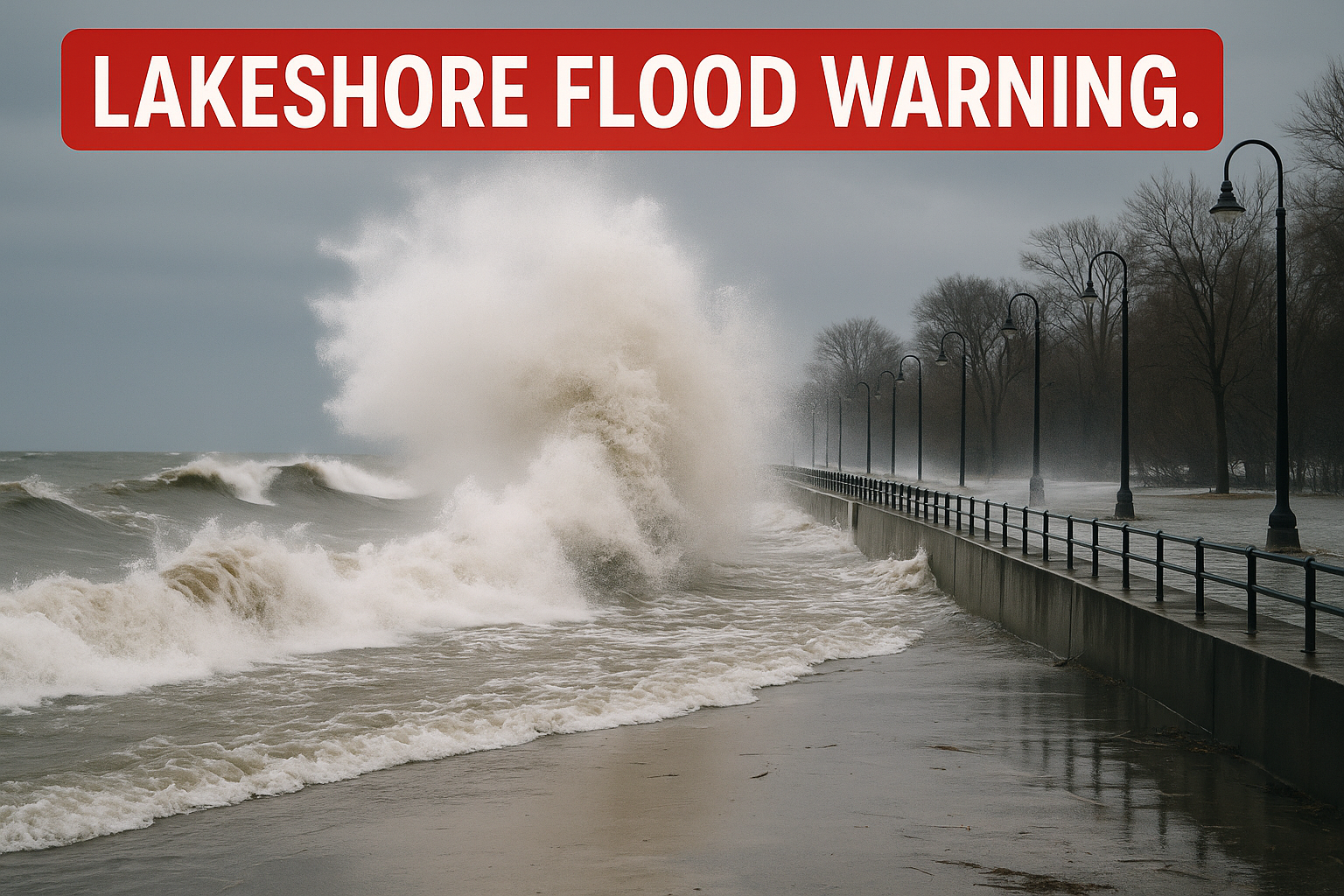 lakeshore flood warning