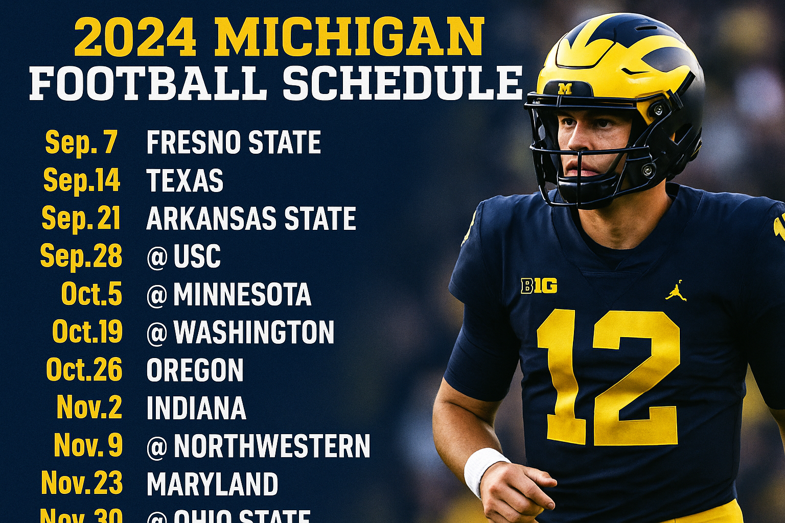 michigan football schedule