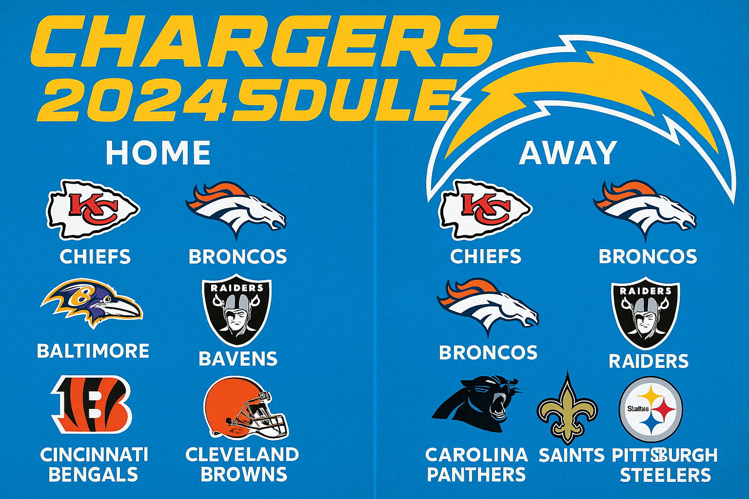 chargers schedule